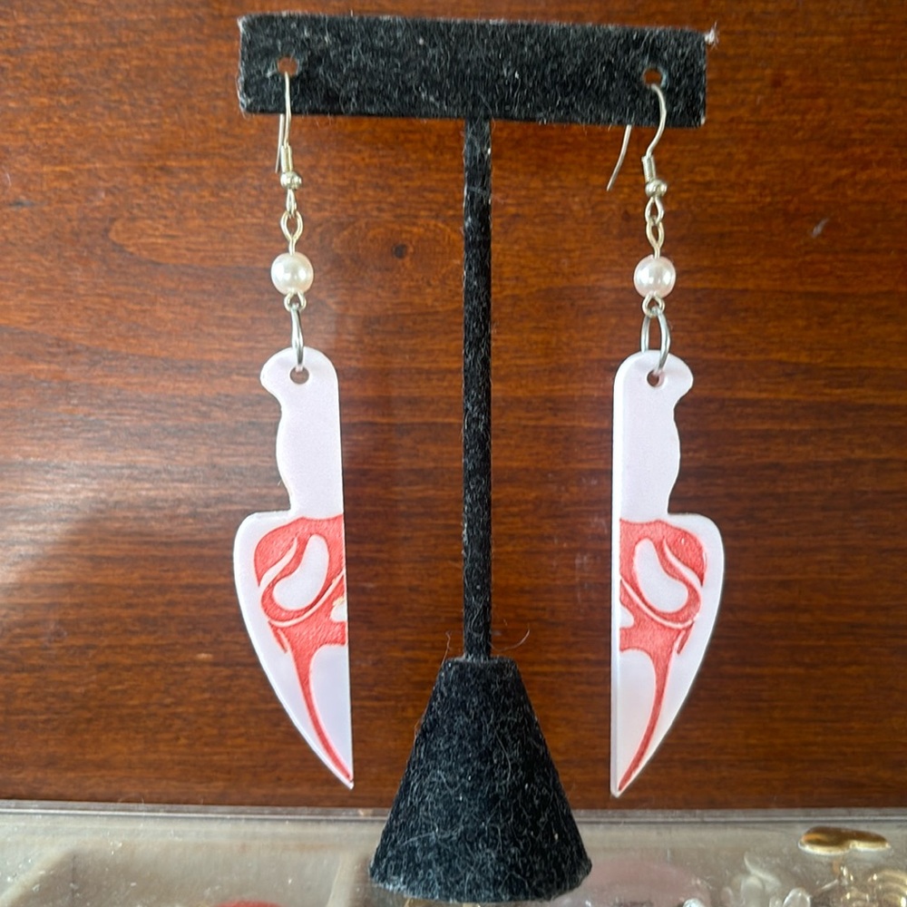 Halloween Ghost face earrings